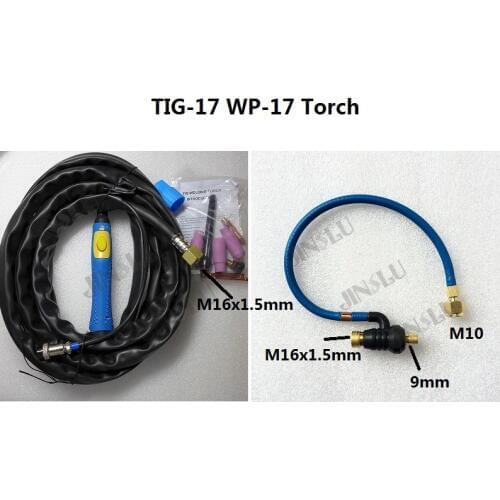 Gas Electric Seperate Dinse Connection WP-17 WP 17 Tig Torch Complete Package 4M / 12Feet for PTA DB 17 1 pcs