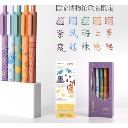 KACOGREEN Line Friends Cute Gel Pen 4pcs/Pack 0.5MM Black Ink Sign Pens Write Smoothly For Office School Office Stationery Pens