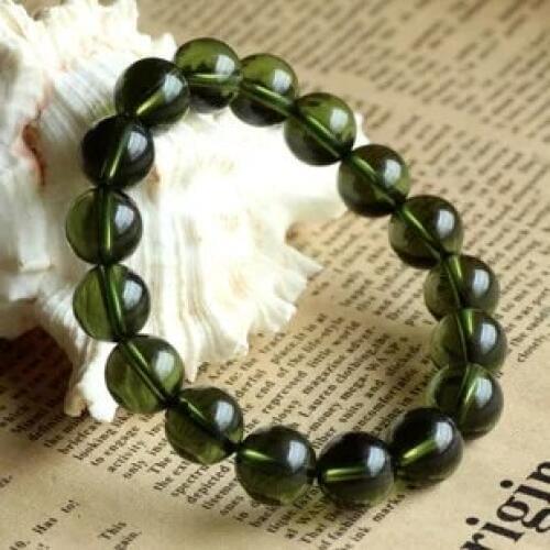 Hot Sale A++ Natural Moldavite green aerolites crystal stone Bracelet energy apotropaic 22g-36g/ lot Unique Bracelet