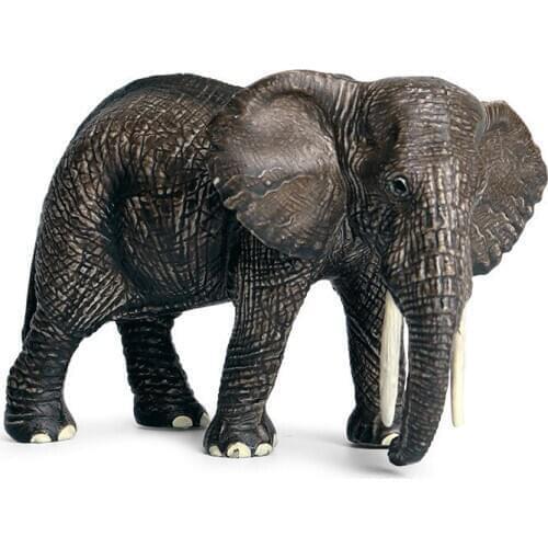 Simulation wild animal model ornaments African elephant mammoth Asian elephant solid plastic figure toy