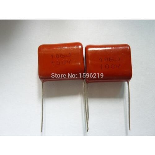 5pcs CBB capacitor 106 100V 106J 10uF P22 CL21 Metallized Polypropylene Film Capacitor
