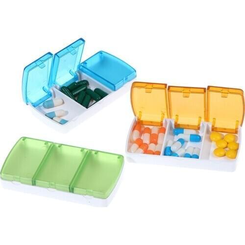 3 Grids Pill Box Case Pills Organizer Case Portable Travel Medical Drugs Tablet Storage Container Medicine Box