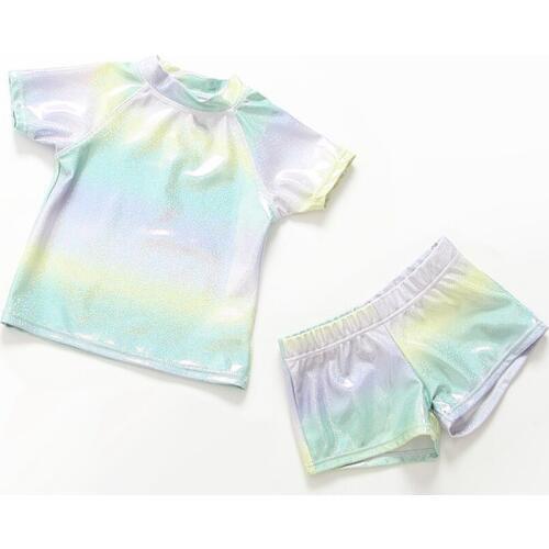 0-5 Years UV 50+ Kids Swimwear Baby Girls Two Pieces set Swimsuit Rash Guards Babies Swimming Suit Bebe Surfing Suit Beach Wears