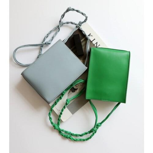 2021 New Design Mini Small Square Leather Crossbody Bag Exquisite Female Phone Bag