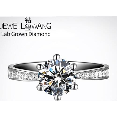 Lab grown diamond ring 1.00ct D VVS 3EX N Hearts and Arrows