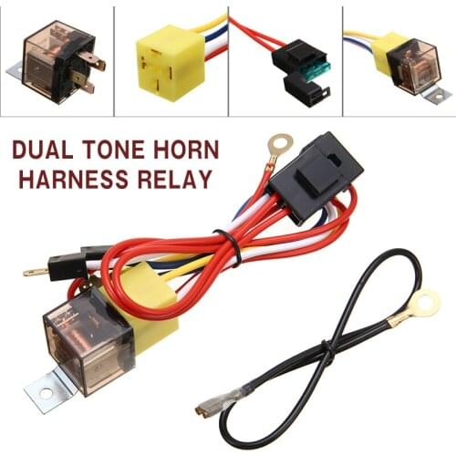 Hot Sell 1set 12V Car Wire Mount Electric Air Horn Wiring Harness Relay Horns For Truck Motorcycle RV Parts Accessories