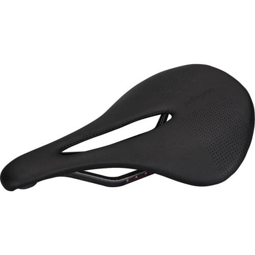 EC90 Carbon+Leather Road Bike Saddle MTB Bicycle Saddles Mountain Bike Racing Saddle PU Ultralight Breathable Soft Seat Cushion