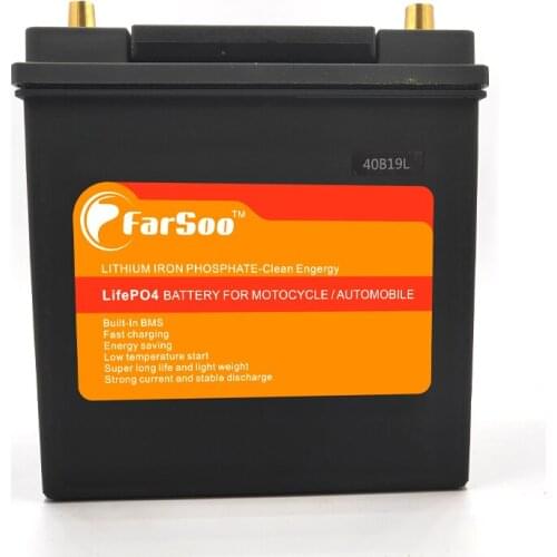 Lifepo4 battery 12V 20AH 40B19L pack with BMS 12.0V automobile Lithium Iron Phosphate
