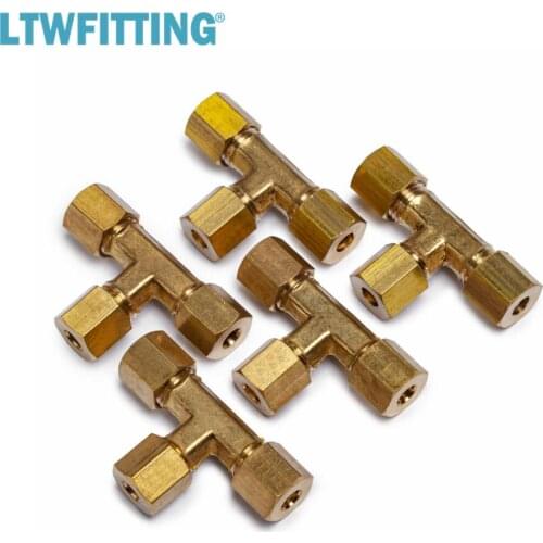 LTWFITTING 3/16" OD Compression Tee,BRASS COMPRESSION FITTING