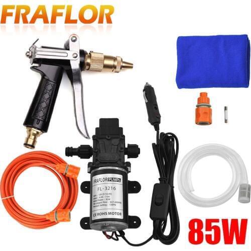 85W 12V High Pressure Self-priming Electric Car Wash Washer Car Washing Machine Device Cigarette Lighter Connecter + Free Gift