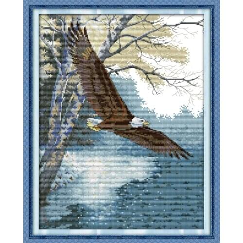 Eagle Wings Counted Cross-Stitching 11CT Printed 14CT Handmade Cross Stitch Set Animals Cross-stitch Kits Embroidery Needlework