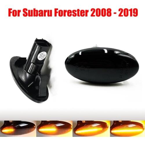 Pair Car Accessories Dynamic LED Turn Signal Side Marker Light For Subaru Forester Impreza 2008-2019 Sequential Lamp Indicator