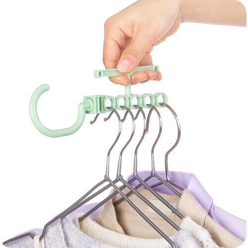 Home Five Hole Plastic Multilayer Hanger Hooks Fixed Buckle Household Anti-slip Space Saving