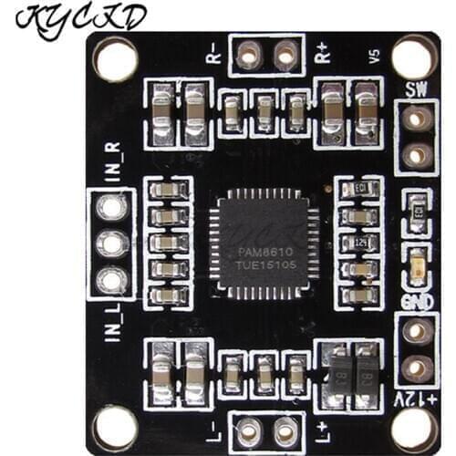 Mini PAM8610 Amplifier Board 15W*2 Stereo Audio AMP Class D Digital Sound Module DC 12V 2A 2.0 Channel For Speaker DIY