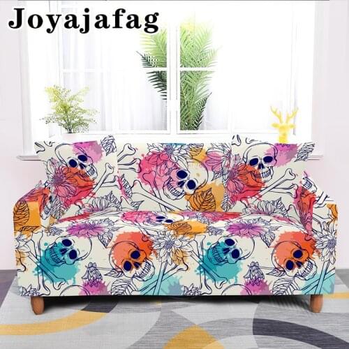 Psychedelic Skull Print Slip-Resistant Couch Cover Stretch Sofa Covers For Living Room 1/2/3/4 Seaters Washable Slipcover