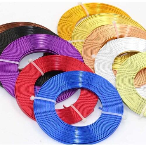 5m/piece 3mmX1mm Flat oxidation aluminum wire For DIY Handmade jewelry Crafts Modeling Accessories