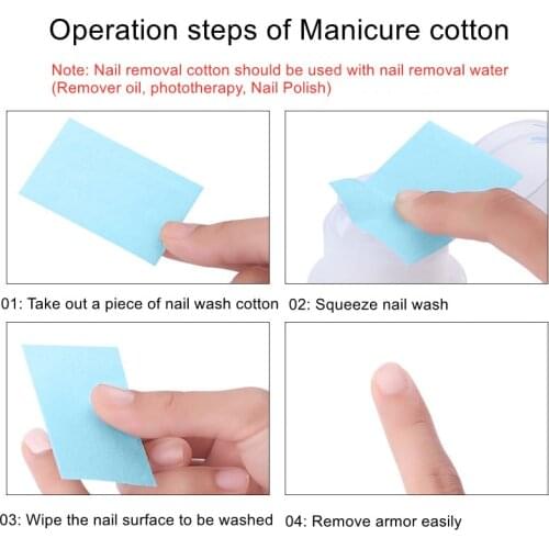 Gel Nail Polish Remover Gel Polish Cleaner Manicure Nail Remover Lint-Free Wipes Cleaner Paper Pad