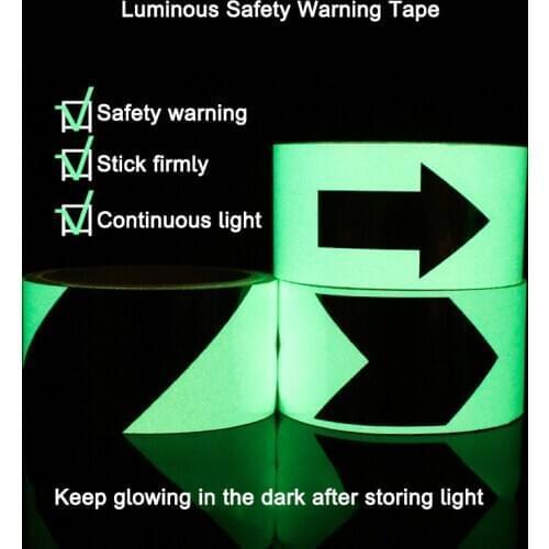 Self-adhesive Luminous Tape Glow In The Dark Tape Fluorescent Stickers Corridor Theater Safety Exit Home Decoration Warning Tape