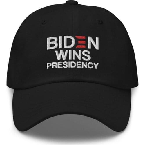 US president hat embroidery Joe Biden Wins President baseball cap pure black 100% cotton adjstable fashion dad hats unisex