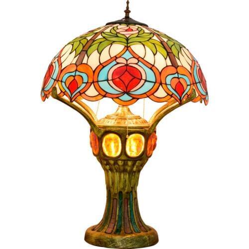Art Deco LED Tiffany Iron Glass Art Deco LED Lamp.LED Light.Table Light.Table Lamp.Desk Lamp.LED Desk Lamp For Bedroom