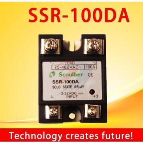Solid state relay SSR -100DA DC control AC 100A single phase Input3~32V Load Voltage75~480VAC