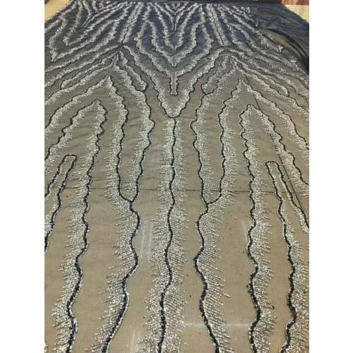 Stock 5yards/bag HL511# A combination of black and silver twinkle powder African for bridal wedding dress/sawing Free shipping