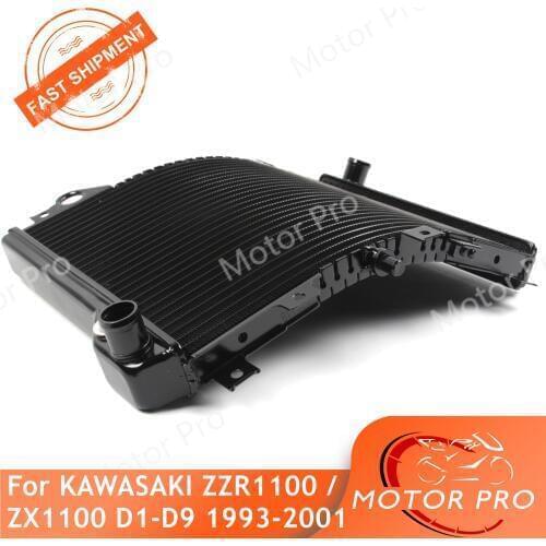 Motorcycle Radiator Water Cooler For Kawasaki ZZR ZX 1100 D1-D9 1993 - 2001 Cooling ZZR1100 ZX1100 1996 1997 1998 1999 2000