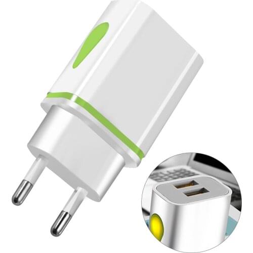 USB Charger Travel Fast Charging Adapter Portable Dual Wall Charger Mobile Phone Chargers for iPhone 11 XR Samsung Xiaomi