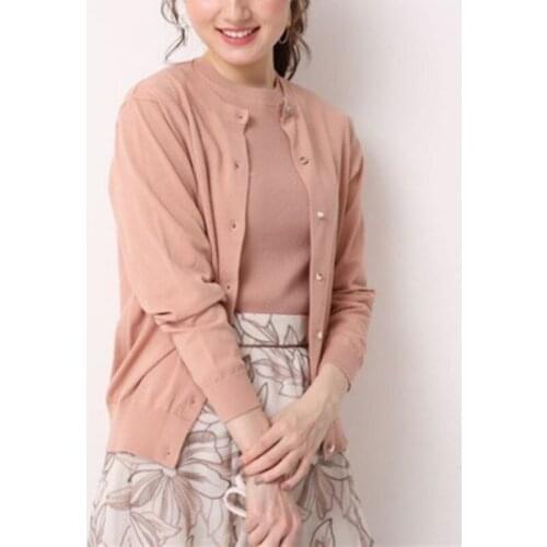 Simple Solid Single Breasted Caidigans Long Sleeve O Neck Spring Summer 2021 New Fashion Women Tops All Match Casual Sweaters