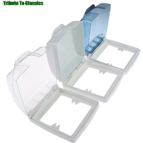 1 X Plastic Wall Switch Waterproof Cover Box 86 Type Light Panel Socket Doorbell Flip Cap Cover Clear Bathroom Kitchen Accessory