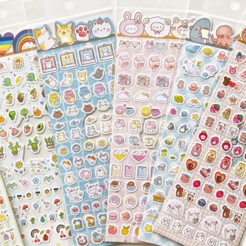 1 Sheet Cute Animals Cat Bear Sheep Mini Decorative Sticker for Book for Nails