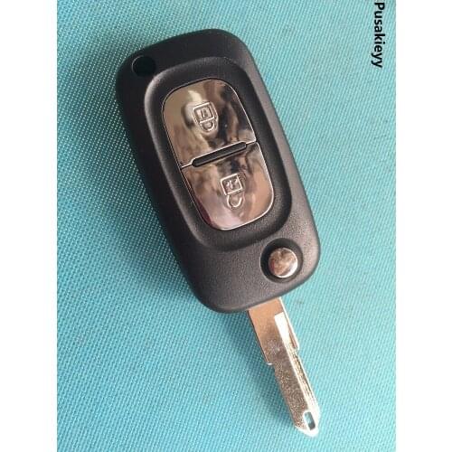 1pc New Replacement Key Case For Renault Clio Kangoo Megane Modus 2 Button Remote Key Fob Cover Shell Blank NE72 Blade No Logo