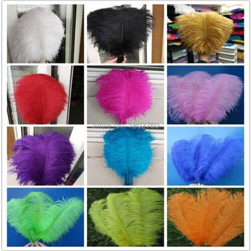 10 / 100pcs thick rod ostrich hair 24-26 inch / 60-65 cm for wedding celebration show decorative feathers