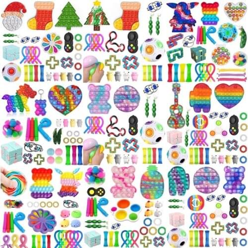 100 Designs Fidget Toy Set Box Sensory Fidget Toys Pack for Kids Adults Decompression Toy fidjets toys pack антистресс Hot