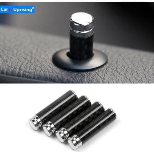4pcs/1set carbon fibre Car Lock Modified Door Pin for Volvo V40 V50 V60 V70 S80 XC40 XC60 XC90 S60 S90 Car styling accessory