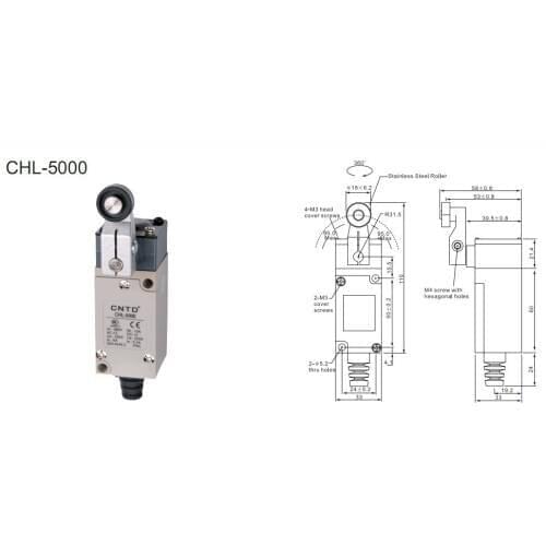 4Pcs/Lot Top Quality Original CNTD CHL-5000 Limit Switch/Micro Switch , Metallic bottom shell