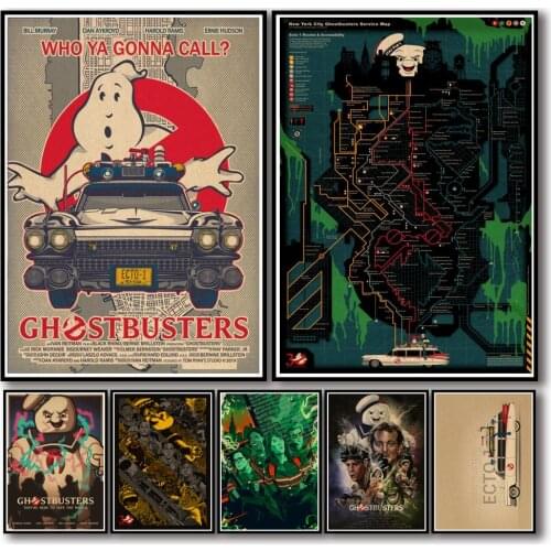50 Designs Paul Feig Movie Ghostbusters Kraftpaper Poster HomeDecal Painting Wall Sticker for Coffee House Bar A3