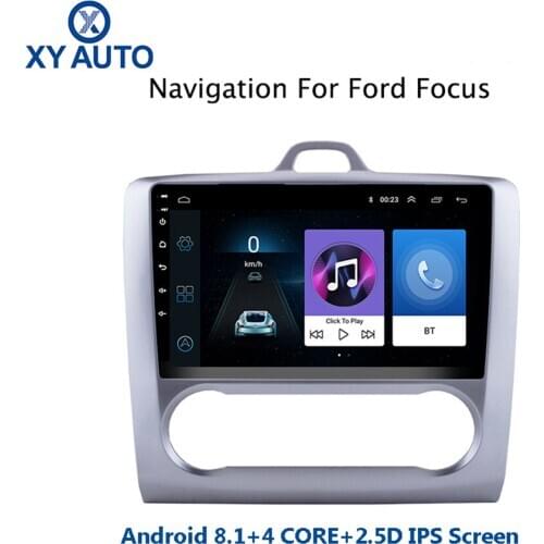 9 inch 2.5D IPS Tempered HD multi-touch screen Android 8.1 NAVI for Ford Focus 2006-2014 with Bluetooth USB WIFI support SWC