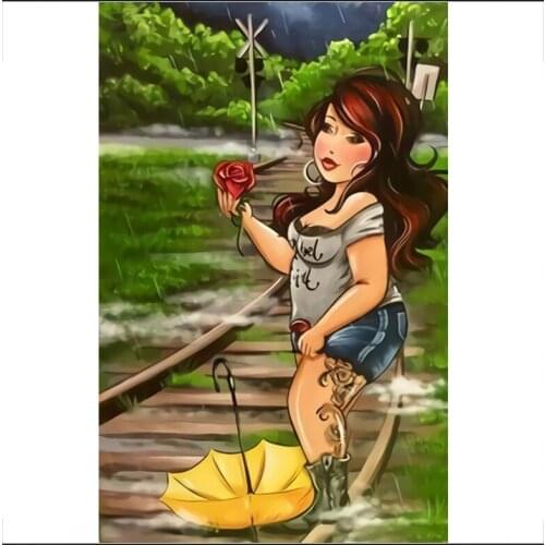 New 5D DIY Full Square / Round Drill Diamond Painting "Woman Flower" 3D Embroidery Cross Stitch Rhinestone Home Decor Gift