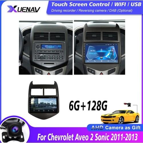GPS 2din DVD Android for Chevrolet Aveo 2 Sonic 2011 2012 2013 Car radio carplay Car Radio Multimedia video player