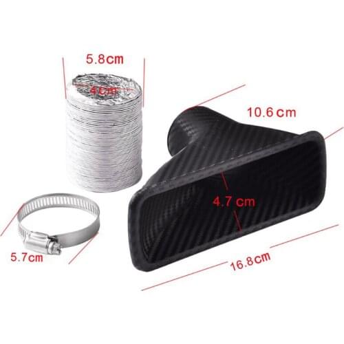 Car Cold Air Intake System Kit Air Filter Auto Front Bumper Turbo Air Intake Pipe Turbine Inlet Pipe Air Funnel Kit