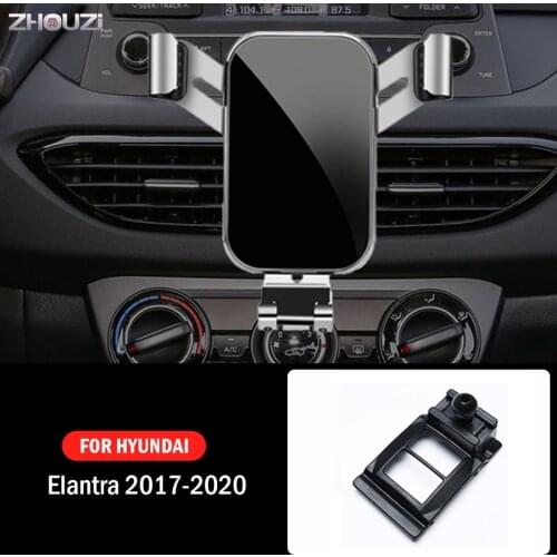 Car Mobile Phone Holder For Hyundai Elantra 2017 2018 2019 2020 Mounts GPS Stand Gravity Navigation Bracket Car Accessories