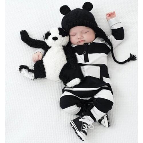 Infant Baby Toddler Romper 0-18 Months For Newborns Autumn Full Sleeve Striped Playsuit Unisex For Baby Boys Girls Clothes