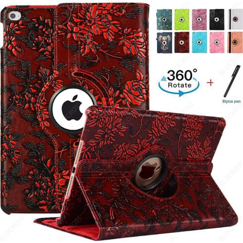 For iPad Air2/1 iPad Air 3 ipad 2/3/4 - Multicolor Smart Tablet Rotating Flips 360 with wake-up Sleep Leather Stand Case cover