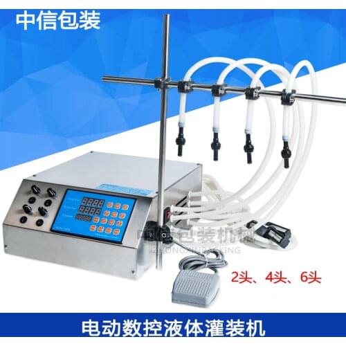 Double End 4-Head 6-Head Liquid Perfume Fruit Essential Oil Electric Digital Control Pump Liquid Filling Machine 3-4000 Ml