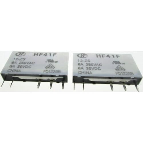 HOT NEW relay HF41F-12-ZS HF41F 12-ZS HF41F-12vdc HF41F12ZS 12VDC DC12V 12V 6A 250VAC 5PIN