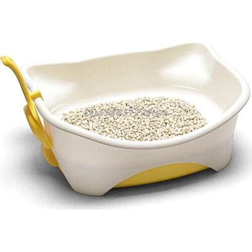 Imported Jialezi double-layer small cat litter box semi-enclosed cat poop potty splash-proof cat toilet