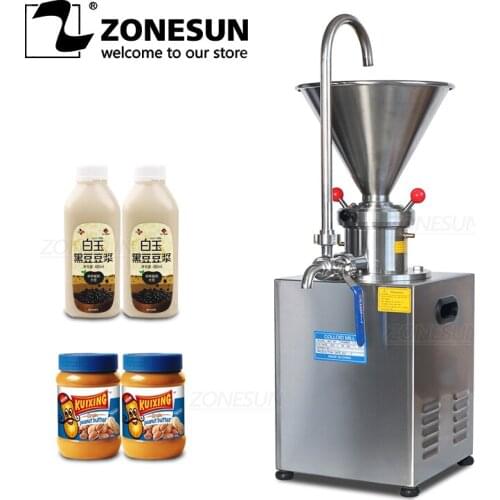 ZONESUN Stainless Steel Colloidal Machine Refiner for Blueberry Chocolate Mill Peanut Butter Grinding Machine Colloid