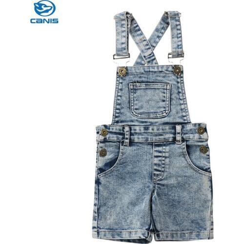 Baby Boys Girls Bib Pants 2018 New Arrival Streetwear Trousers Jeans Denim Overalls Kids Vintage Jeans Rompers Jumpsuits Clothes