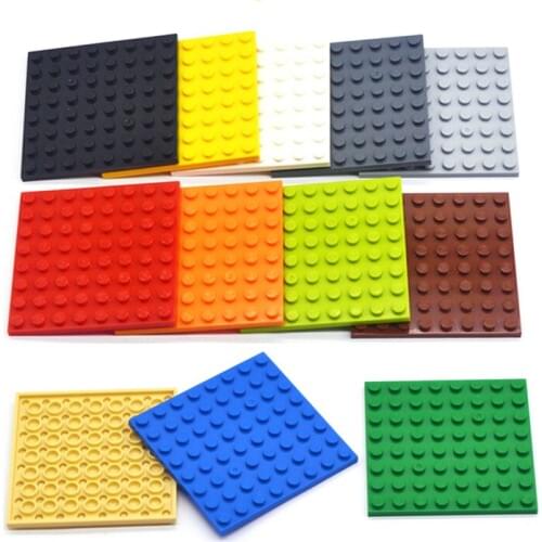 10PCS/lot DIY Building Blocks Thin Figures Bricks 8x8 Dots Educational Creative Toys for Children Size Compatible With lego
